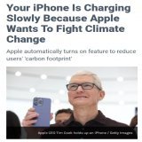 Apple has introduced a new update by default that limits charging, to lower your carbon footprint and fight climate change  remember when Apple said they have to sell you phone chargers separately to help the environment? lol