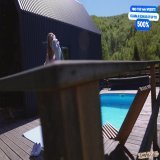 A neighbor spies on morning yoga by the pool and joins me