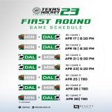 The schedule is set!   The First Round of our quest for The #StanleyCup begins Monday in our barn   #TexasHockey