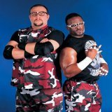 1, For me there was nobody else.  Dudley Boyz - innovators as well as The Hardy Boyz, them TLC matches were unbelievable for their time. They won every tag title on offer in Japan, ECW, TNA and WWF. They made puttin people through tables fashionable!