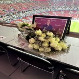 FIFA officials have paid tribute to Grant Wahl by placing flowers &amp; a photo of him on the desk he would have used to cover England v France tonight. The US journalist, who turned 48 on Thursday, collapsed while reporting on Argentina v Netherland