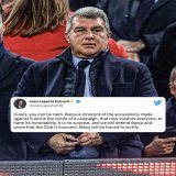 President Joan Laporta insists Barcelona are innocent of the corruption allegations in the Negreira case.   ( @ESPNFC)