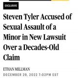 The media is finally talking about how Steven Tyler took legal guardianship of a 16 year old so he could groom and assault her for years. All in which he admits to in his own book. Watch the deep dive on this story to see how truly horrific it is.