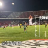 ATEN&Ccedil;&Atilde;O!  Atacante Dayvid, do Santa Cruz, supera Cristiano Ronaldo e jogador do Marrocos, ao dar o maior salto da hist&oacute;ria do futebol mundial, atingindo 2,70m de altura. O jovem da base coral entra para a hist&oacute;ria do espor