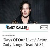 &lsquo;Days Of Our Lives&rsquo; Actor Cody Longo Dead At 34