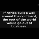 What if Africa build a wall around the continent. And say they will not let foreigners in,and Chinese i.e. Arabs , and Europeans.