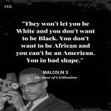 A lot of Black people try to get in bed with white supremacists. But white supremacy will never get in bed with you. They will just use you, and when they have no use for you, you&rsquo;re black, the voice of Malcolm X.