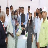 Special protein-rich dry ration was distributed to TB patients in the sports complex on the occasion of #haryanaday by Deputy Commissioner Jitender Yadav.