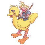 From 2 years ago today:   My nephew wanted to draw a chocobo and asked me what they look like and I said &ldquo;basically like Big Bird&rdquo; so then I had to draw it.  #FinalFantasyVII #FinalFantasy
