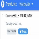 One hundred thousand tweets unlocked!   DecemBELLE WithDONNY   #DazzlingDONNYAtChristmasSpecial #BELLElightfulAtChristmasSpecial