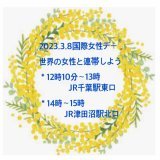 明日3月8日は #国際女性デー。 県内でもアピールアクションをやります。世界の女性と連帯して、平和、生活の向上、ジェンダー平等を訴えましょう。 #軍拡より生活