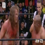 Ishii chopped Jericho so hard, he's bleeding from the chest. HOLY FUCK.