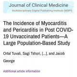 So Covid vaccines may cause myocarditis, but Covid itself causes myocarditis too, right? WRONG!  A large-scale Israeli study of 196,992 unvaccinated adults after Covid infection showed that &ldquo;Covid infection was not associated with either myocar