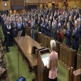 The entire 338 of these useless scumbag politicians can&rsquo;t get together ever to accomplish anything for Canadians but when it comes time for a photo opt with a Klaus Schwab NAZI perpetuating a proxy war they&rsquo;ll never win &amp; only flatten