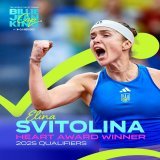 QuoteBillie Jean King Cup@BJKCup·Jun 25, 2025ALL HEART Congratulations to Ukraine's @ElinaSvitolina, winner of the #BJKCup Heart Award for the 2025 Qualifiers! The Heart Award recognises players who have represented their country with exceptional cou