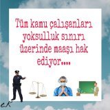 BİZ BU AKŞAM T&Uuml;M MEMURLAR EL ELE VERDİK&hellip; Hakkımızı birlikte arayacağız bundan sonra. G&Uuml;&Ccedil; BİZDE ARTIK&hellip; EKMEK PAHALI EMEK UCUZ #AdilZamİnsancaYasam