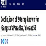 CHILLING: 59-year-old rapper Coolio recently died of what is reported to be a heart attack: the rapper said they had Covid twice 'and it didn't effect them that much'...Covid massively increases your chances of a heart attack and or stroke: