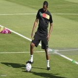 Samuel Eto'o, president of Cameroon Federation, took part in the Indomitable Lions' last training session before Thursday&rsquo;s game. #FIFAWorldCup