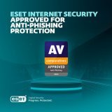 ESET Internet Security has been approved by AV-Comparatives for Anti-Phishing Protection.   To be approved, at least 85% of the phishing URLs used in the test must be detected and blocked without any false positives. Read the full report at