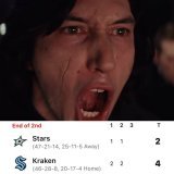 NHL fans watching Stars-Kraken run up the scoreboard