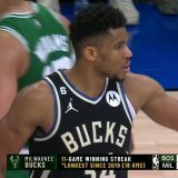 The Bucks survive in OT vs. the Celtics    Giannis: 36 Pts, 13 Reb, 9 Ast Jrue: 40 Pts, 5 Reb, 7 Ast