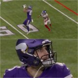 Kirk Cousins threw a 3-yard pass to TJ Hockenson on 4th &amp; 8 with the season on the line.