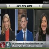 .@minakimes cannot hold her excitement for the 49ers-Eagles matchup    "This defensive line vs. this offensive line is what football nerds live for."