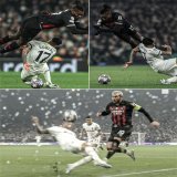Cristian Romero received a red card after two yellows from these challenges on Rafael Le&atilde;o and Theo Hernandez
