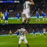 Goal for Real Madrid. Rodrygo is the scorer and drops the 'SIU' celebration!