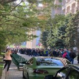 Ukrposhta will release Russian warship go F yourself 2.0 stamp "Russian warship-done" at 14PM today. But ppl are lined up at Kyiv's central post office since 7AM  1st stamp showed  \ud83c\uddfa\ud83c\udde6border guard saying legendary words to  \ud83