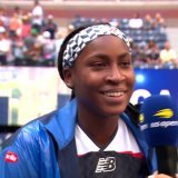 "It's an honour to open up the court for her!"   Coco Gauff continues to pay tribute to Serena Williams after another win on Arthur Ashe   #USOpen | @CocoGauff