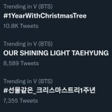 LETS GO!!  OUR SHINING LIGHT TAEHYUNG #1YearWithChristmasTree #선물같은_크리스마스트리1주년