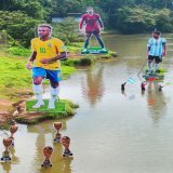 #FIFAWorldCup fever has hit Kerala   Giant cutouts of Neymar, Cristiano Ronaldo and Lionel Messi popped up on a local river ahead of the tournament.  12 days to go until #Qatar2022