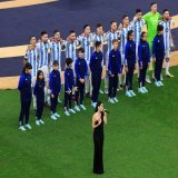 @lalioficial interpret&oacute; el himno argentino en Lusail