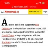 The following screenshots are from Jan-Feb 2023 EXCEPT the last one.  Starting March 2023, the message changed.  Nearly every article from then on flipped the script.  Suddenly #Trump was &ldquo;leading the field&rdquo; in every poll.  Starting to se