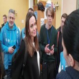 Angelina I don't know you and may never know you, but as a grandson of Ukrainians I will always be grateful for your empathy with the Ukrainian people. #AngelinaJolie #UNHCR @UN @Refugees #Le&oacute;polis #Львів #Lviv #Україна #Ukraine #GloryToUkrain