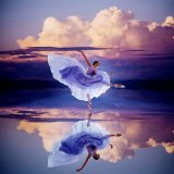 Dance romantic in the reflections of her heart