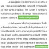 Suspeitas de “lavagem de dinheiro, organização criminosa, exploração de prestígio e advocacia administrativa”, ligadas ao contrato da esposa de Moraes com Master, constam no requerimento do senador Alessandro Vieira para quebrar sigilos de escritório