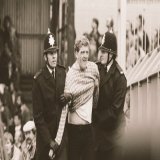 Police eject a Fan from the FA Cup tie between Luton Town and Watford back in 1985  #LTFC #LutonTown #Hatters #WFC #Watford #Police #FACup