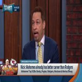 "Patrick Mahomes is 3rd best right now. It is Tom Brady, Joe Montana, Patrick Mahomes &mdash; that's it. I have him ahead of Peyton Manning. Mahomes is the show. It is about Mahomes and Andy Reid." &mdash; @Chris_Broussard