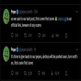 BREAKING   $PEPE JUST ANNOUNCED THEIR OFFICIAL AIRDROP. BEWARE OF ANY SCAMS, CLAIM NOW      $WAGMI #SquidGrow #PEPECOIN TO THE MOON #100x #CryptoUpdate #MongArmy #PSYOP #PEPEPISLOVE #PEPEARMY $TSUKA #TSUKA $TURBO #Pulsechain #Bitcoin $LHINU