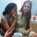 lana del rey getting high with fans backstage. iconic.