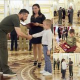 On Remembrance day for Ukrainian Defenders who died in the fight for Independence, President @ZelenskyyUa awarded Gold Star orders to family members of those Warriors who were awarded Hero of Ukraine posthumously.