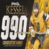 THE PUCK IS DOWN AND PHIL KESSEL IS OFFICIALLY THE IRONMAN OF THE NHL   #VegasBorn | #TheGoldenAge