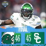 Unreal!!!!  That is the final!!!   Tulane wins the @CottonBowlGame and wraps up the season 12-2!!!!  #RollWave | #LikeNoOther | #GoodyearCottonBowl