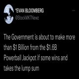 CONGRATULATIONS TO THE IRS ON WINNING THE $1 BILLION DOLLAR POWERBALL JACKPOT.