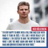 Nico is looking forward to returning to F1 on a full-time basis, after joining #HaasF1 for the 2023 season!