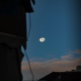 The moon over Beirut at sunrise this morning.