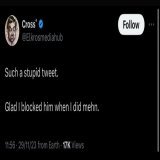 This stewpid double-mouthed low self esteem ediot  @Elkrosmediahub stop acting like you blocked me for something else! I called out you ediot for gaslighting Nigerians and Obidients about &ldquo;UAE VISA BAN&rdquo;. You couldn&rsquo;t stand the heat 