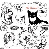 random sketches i did last night awawa